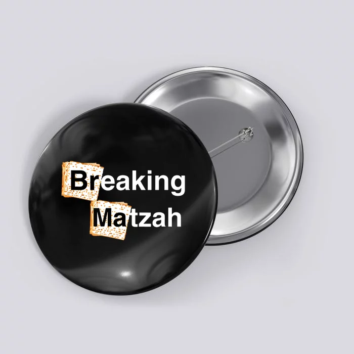 Happy Passover Breaking Matzah Afikoman Family Seder Pesach Button