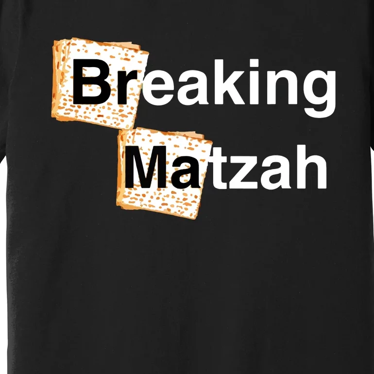 Happy Passover Breaking Matzah Afikoman Family Seder Pesach Premium T-Shirt