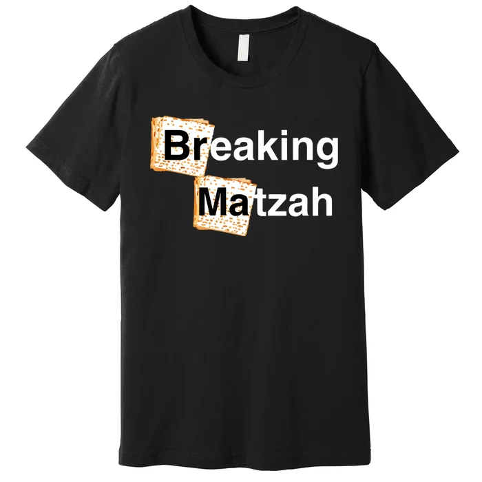 Happy Passover Breaking Matzah Afikoman Family Seder Pesach Premium T-Shirt