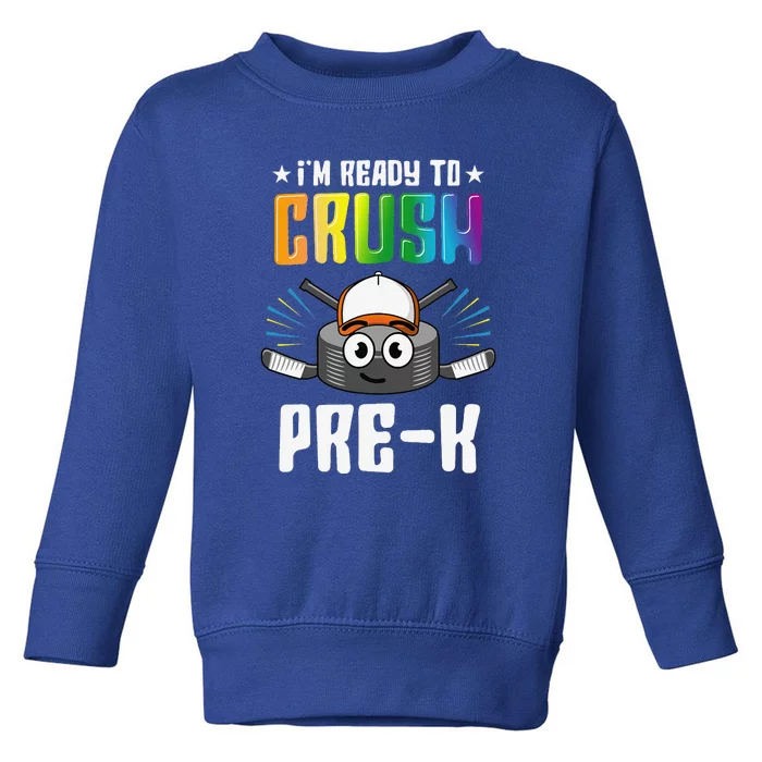 Hockey PreK Back To School Funny Teacher Life Toddler Sweatshirt