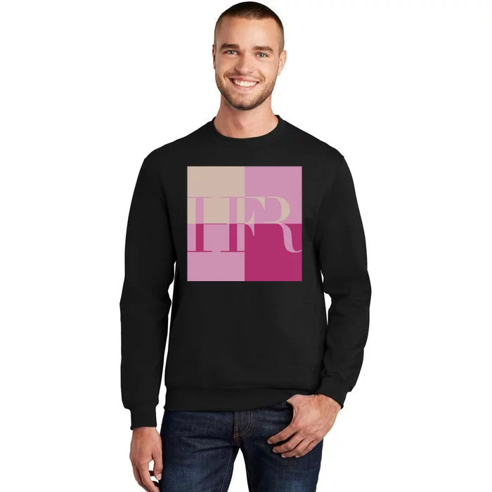 HFR Pink Color Blocking Sweatshirt