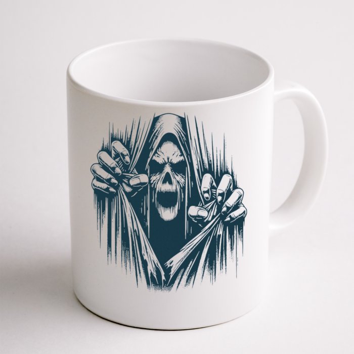 Halloween Party Costume Scary Ghoul Ripping Through Body Front & Back Coffee Mug