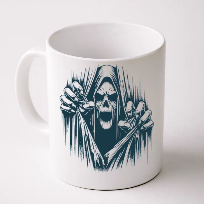 Halloween Party Costume Scary Ghoul Ripping Through Body Front & Back Coffee Mug