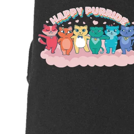 Happy Pride Colorful Cats Doggie 3-End Fleece Hoodie