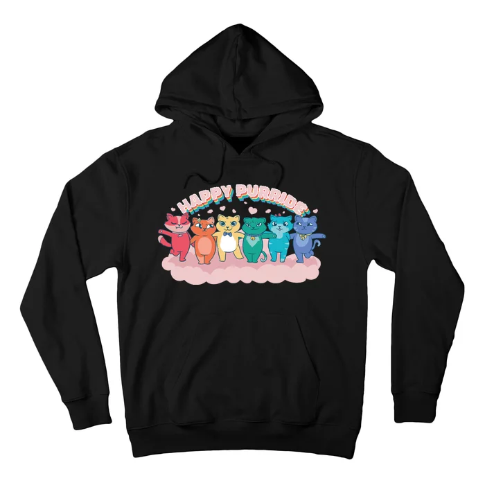 Happy Pride Colorful Cats Hoodie