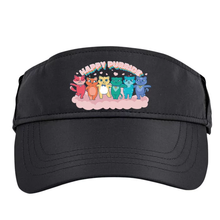 Happy Pride Colorful Cats Adult Drive Performance Visor