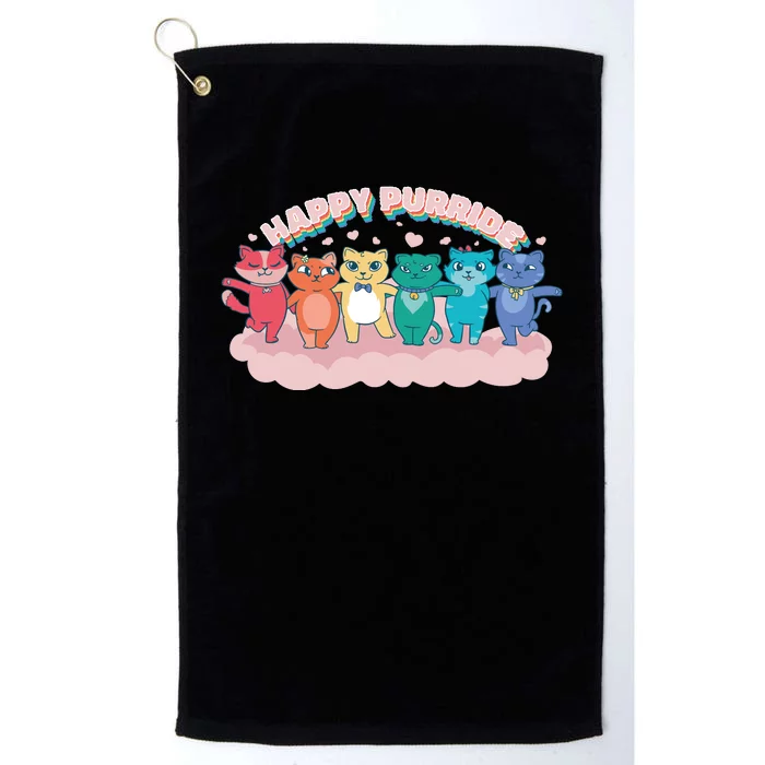 Happy Pride Colorful Cats Platinum Collection Golf Towel