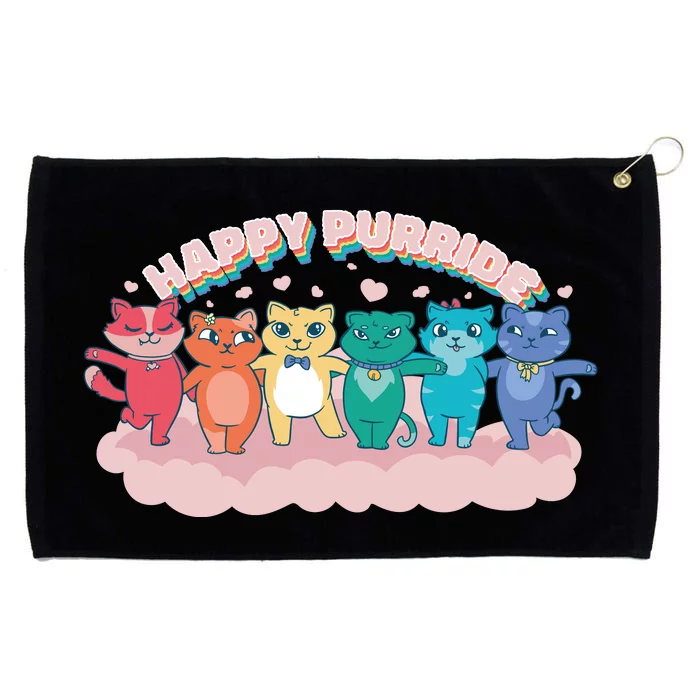 Happy Pride Colorful Cats Grommeted Golf Towel