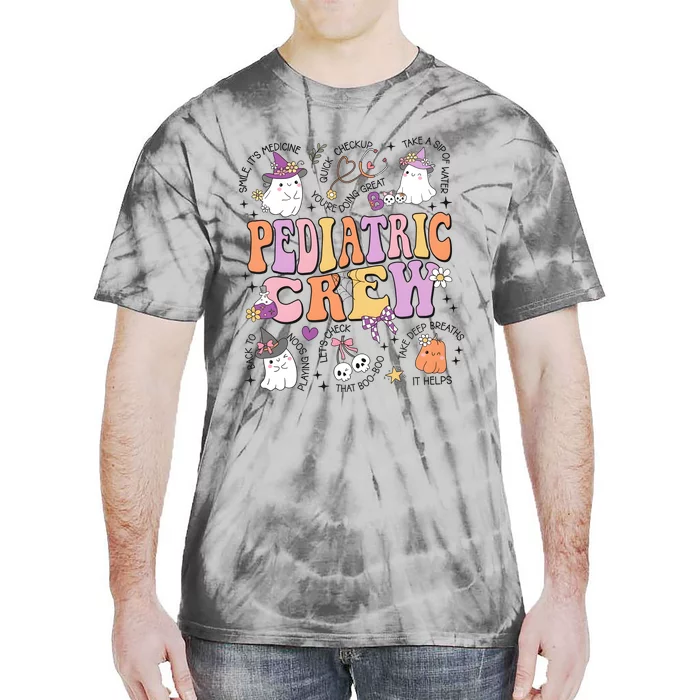 Halloween Pediatric Crew Nurse Tie-Dye T-Shirt