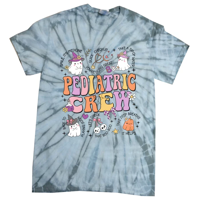 Halloween Pediatric Crew Nurse Tie-Dye T-Shirt