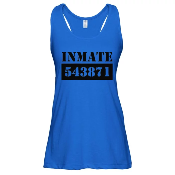 Halloween Prison Costume COUNTY JAIL INMATE (Front And Back) Ladies Essential Flowy Tank