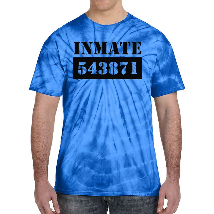 Halloween Prison Costume COUNTY JAIL INMATE (Front And Back) Tie-Dye T-Shirt