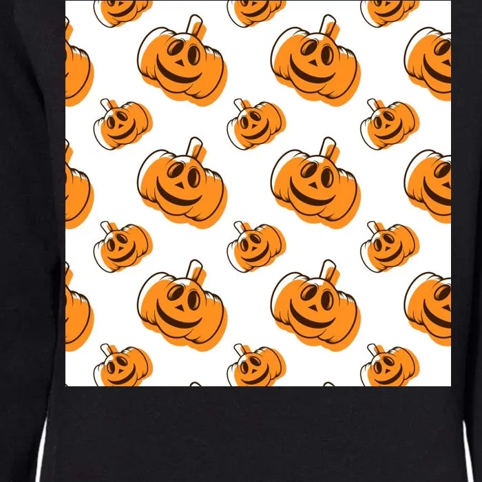 Halloween Pumpkin Cartoon Womens California Wash Sweatshirt