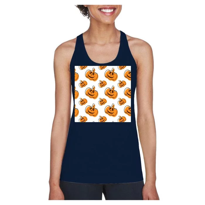 Halloween Pumpkin Cartoon Women's Racerback Tank