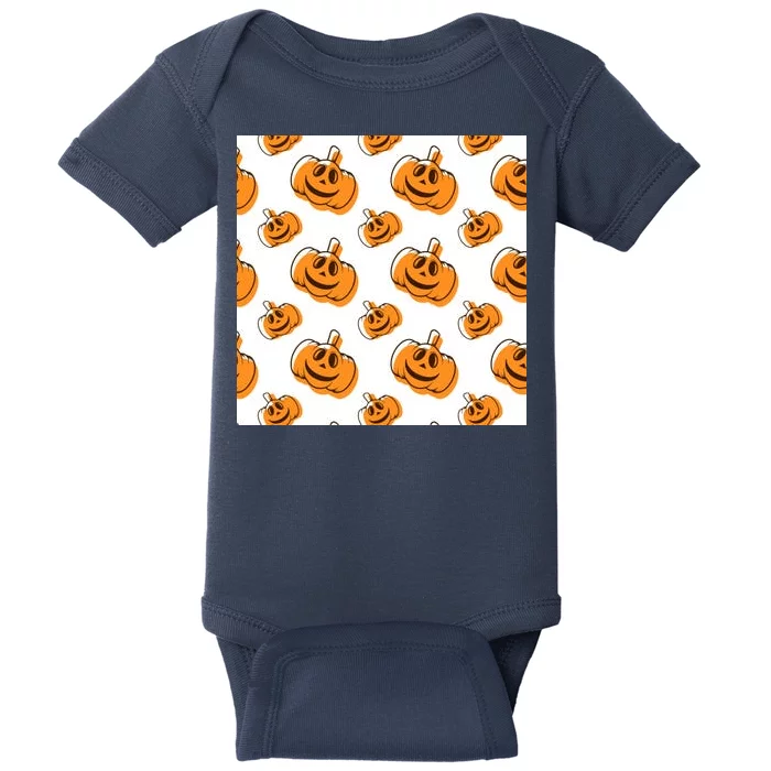 Halloween Pumpkin Cartoon Baby Bodysuit