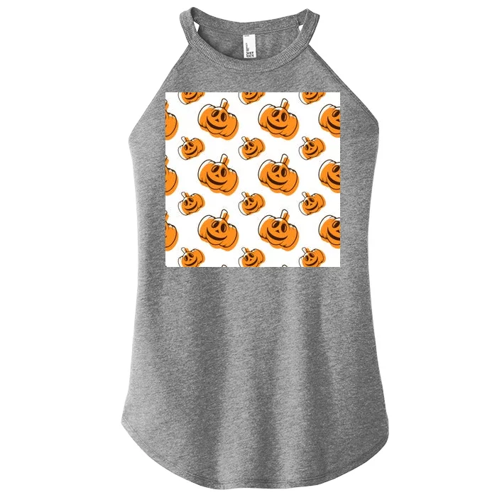 Halloween Pumpkin Cartoon Women’s Perfect Tri Rocker Tank