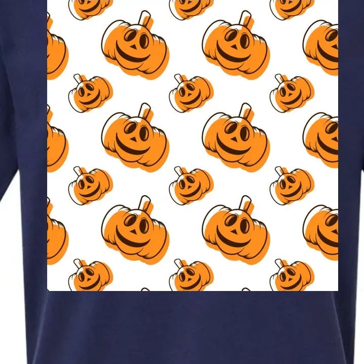 Halloween Pumpkin Cartoon Sueded Cloud Jersey T-Shirt