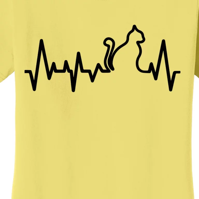 Heartbeat Pulse Cat Women's T-Shirt