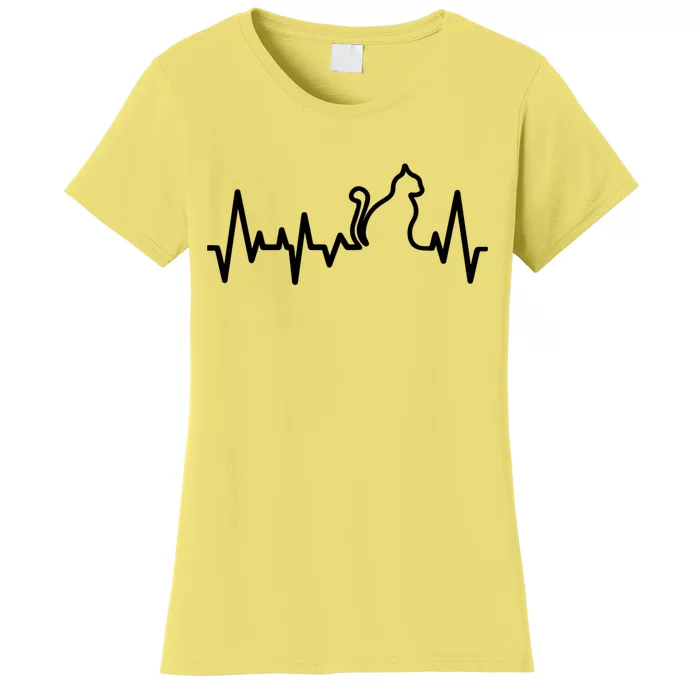 Heartbeat Pulse Cat Women's T-Shirt