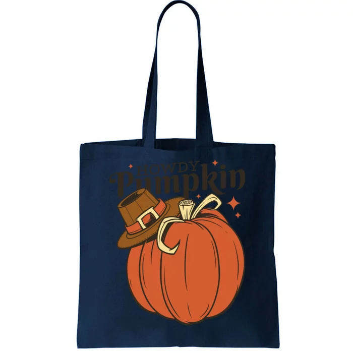 Howdy Pumpkin Cowboy Fall Tote Bag