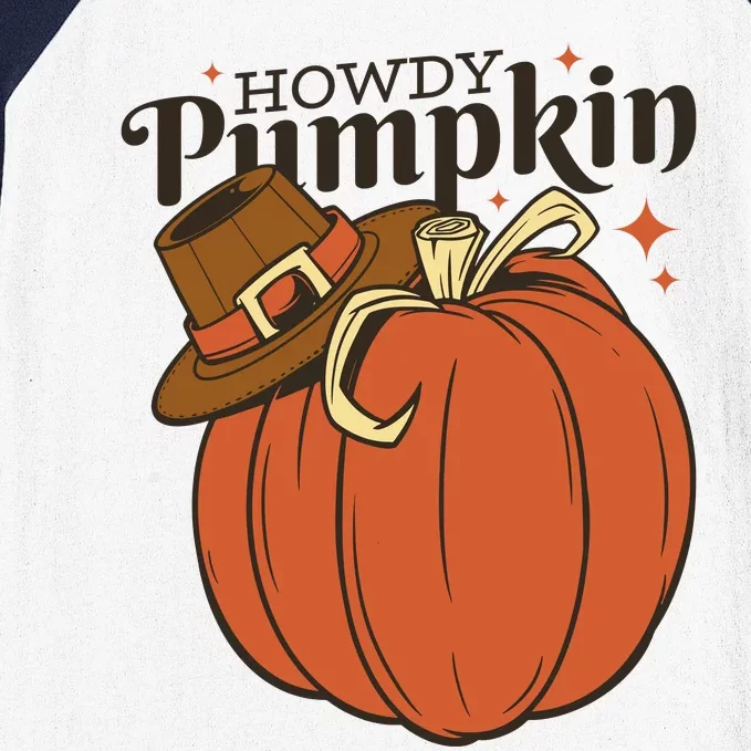 Howdy Pumpkin Cowboy Fall Baseball Sleeve Shirt