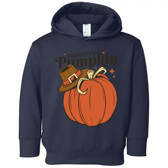 Howdy Pumpkin Cowboy Fall Toddler Hoodie