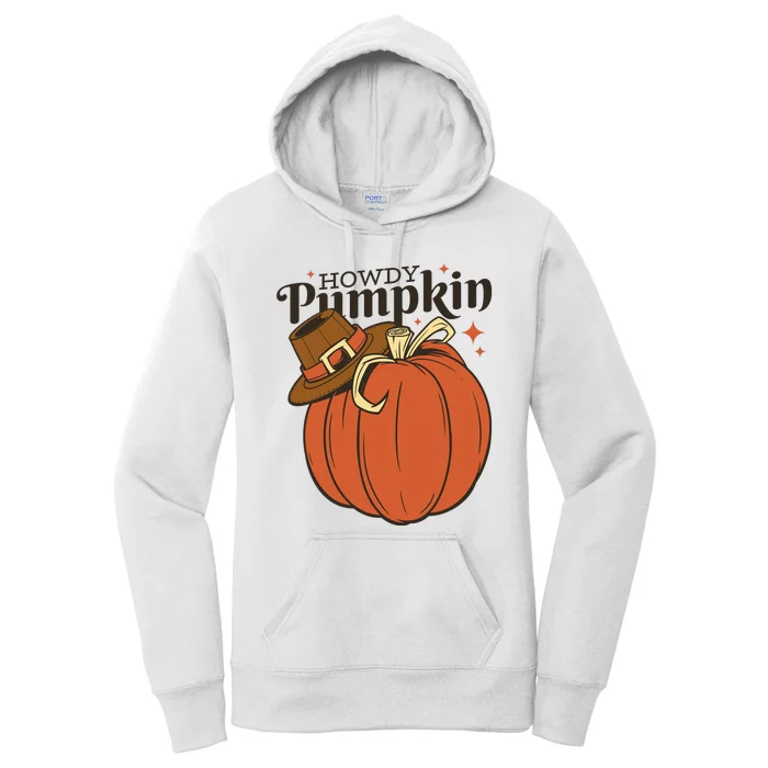 Howdy Pumpkin Cowboy Fall Women's Pullover Hoodie