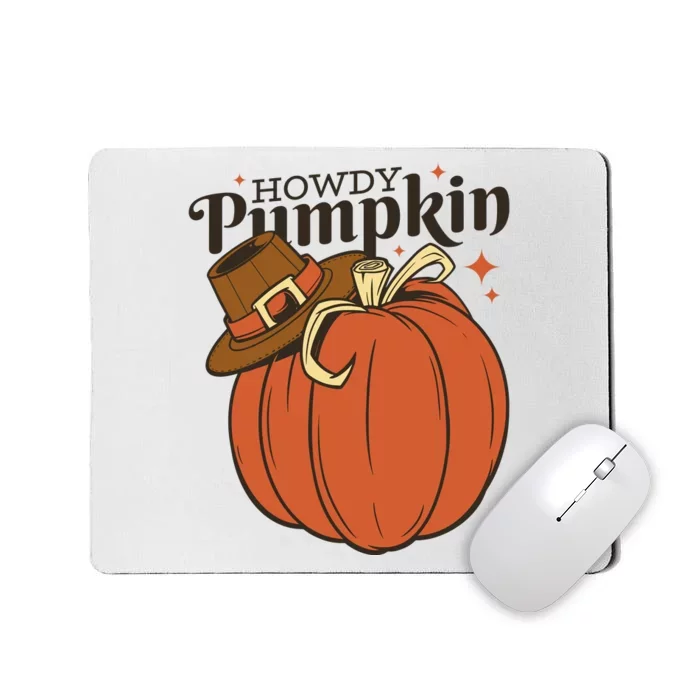 Howdy Pumpkin Cowboy Fall Mousepad