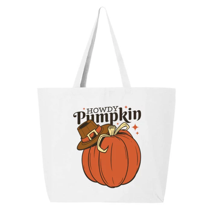 Howdy Pumpkin Cowboy Fall 25L Jumbo Tote