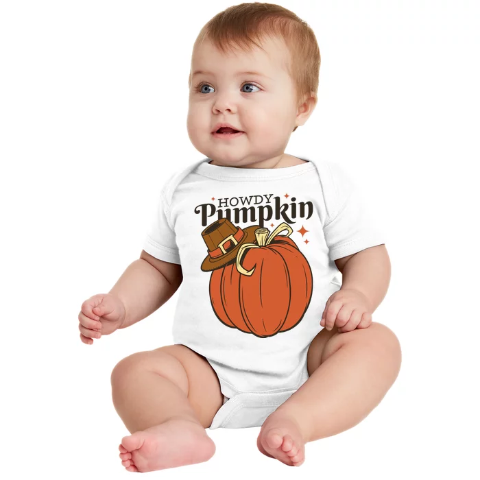 Howdy Pumpkin Cowboy Fall Baby Bodysuit