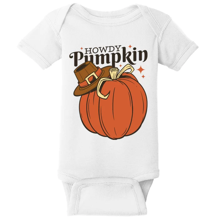 Howdy Pumpkin Cowboy Fall Baby Bodysuit