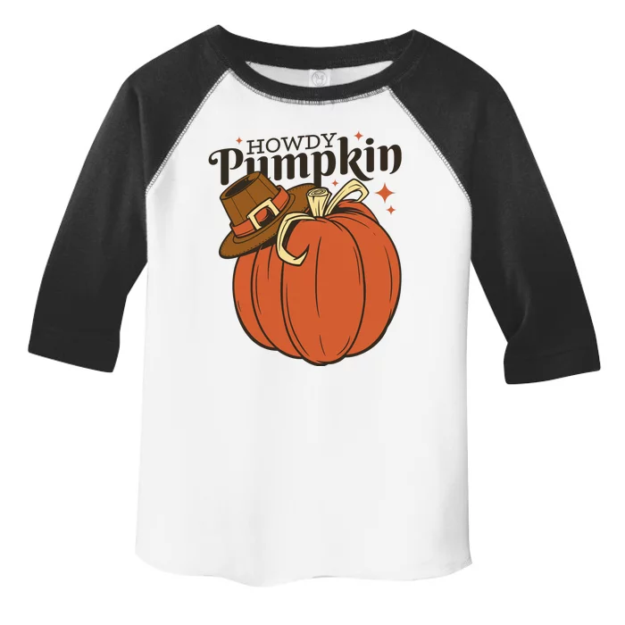 Howdy Pumpkin Cowboy Fall Toddler Fine Jersey T-Shirt