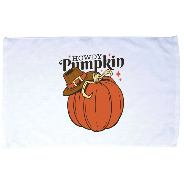 Howdy Pumpkin Cowboy Fall Microfiber Hand Towel