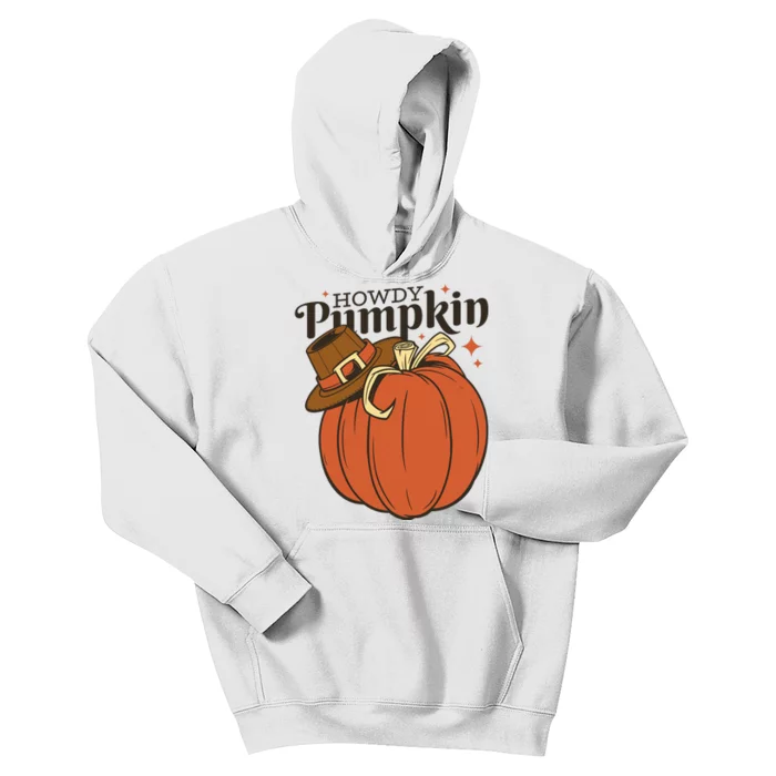 Howdy Pumpkin Cowboy Fall Kids Hoodie