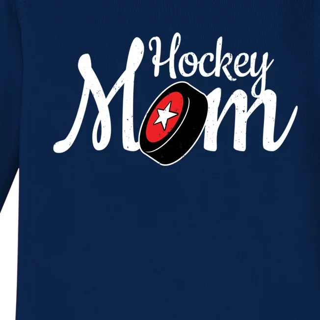 Hockey Player Cool Mom Gift Hockey Mom Gift Baby Long Sleeve Bodysuit