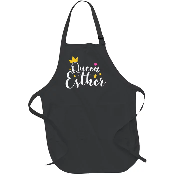 Happy Purim Costume Idea Queen Esther Hebrew Jewish Holiday Full-Length Apron With Pocket