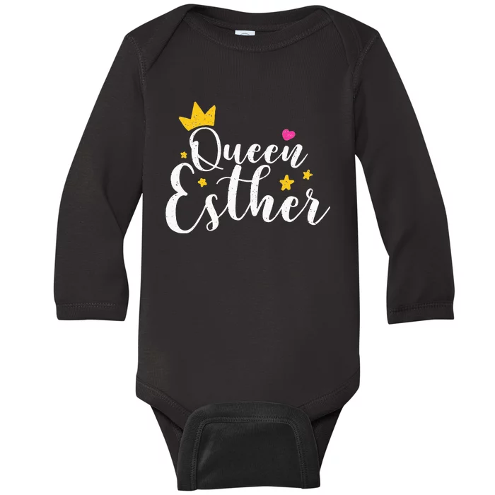 Happy Purim Costume Idea Queen Esther Hebrew Jewish Holiday Baby Long Sleeve Bodysuit