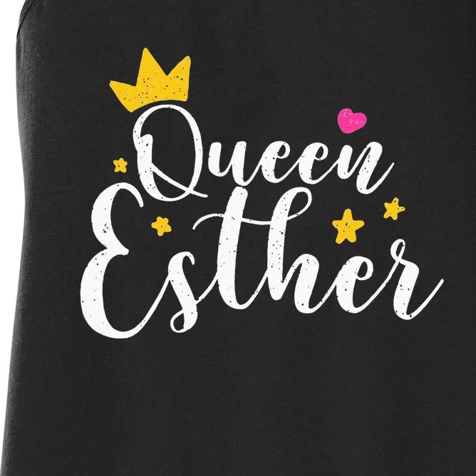 Happy Purim Costume Idea Queen Esther Hebrew Jewish Holiday Women's Racerback Tank