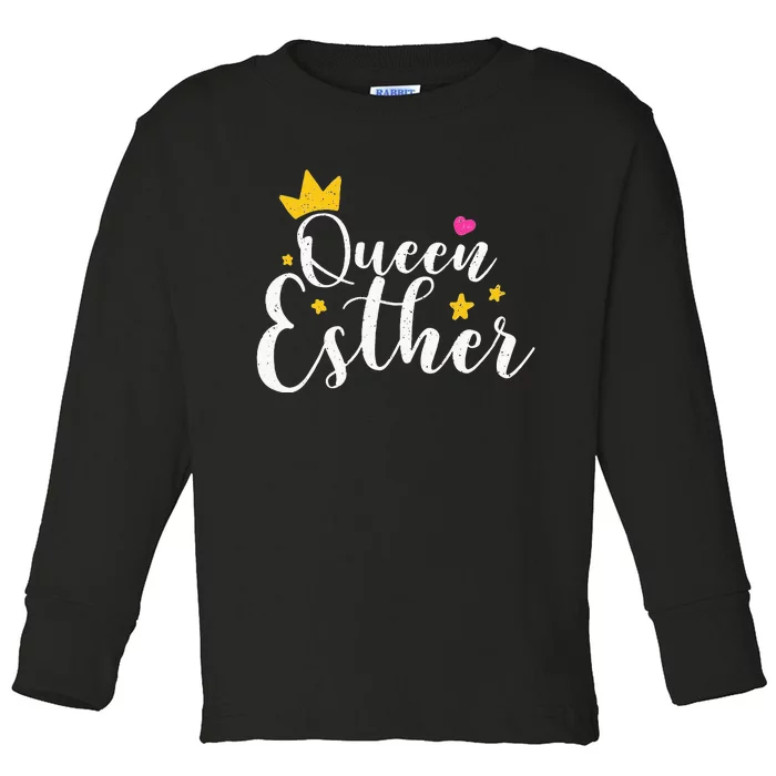 Happy Purim Costume Idea Queen Esther Hebrew Jewish Holiday Toddler Long Sleeve Shirt