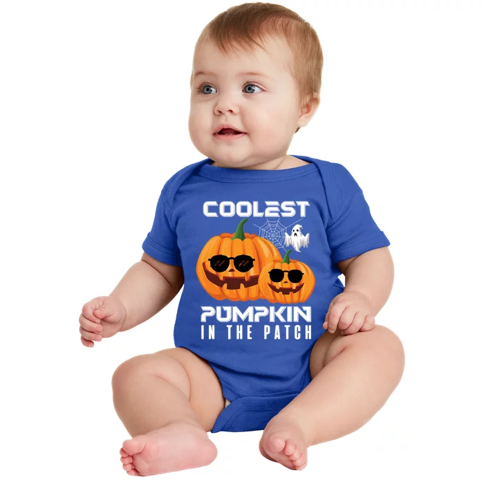 Halloween Pumpkin Coolest Pumpkin In The Patch Vintage Gift Baby Bodysuit