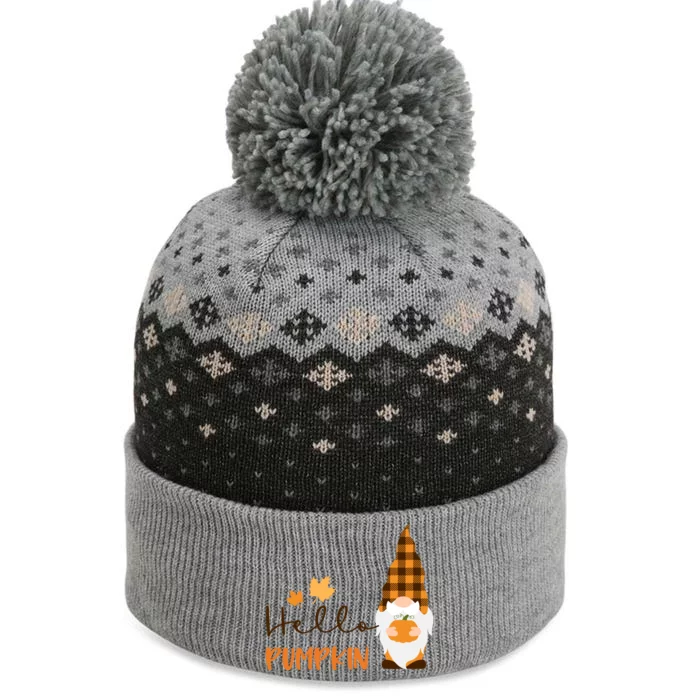 Hello Pumpkin Cute Gnome Fall Autumn The Baniff Cuffed Pom Beanie