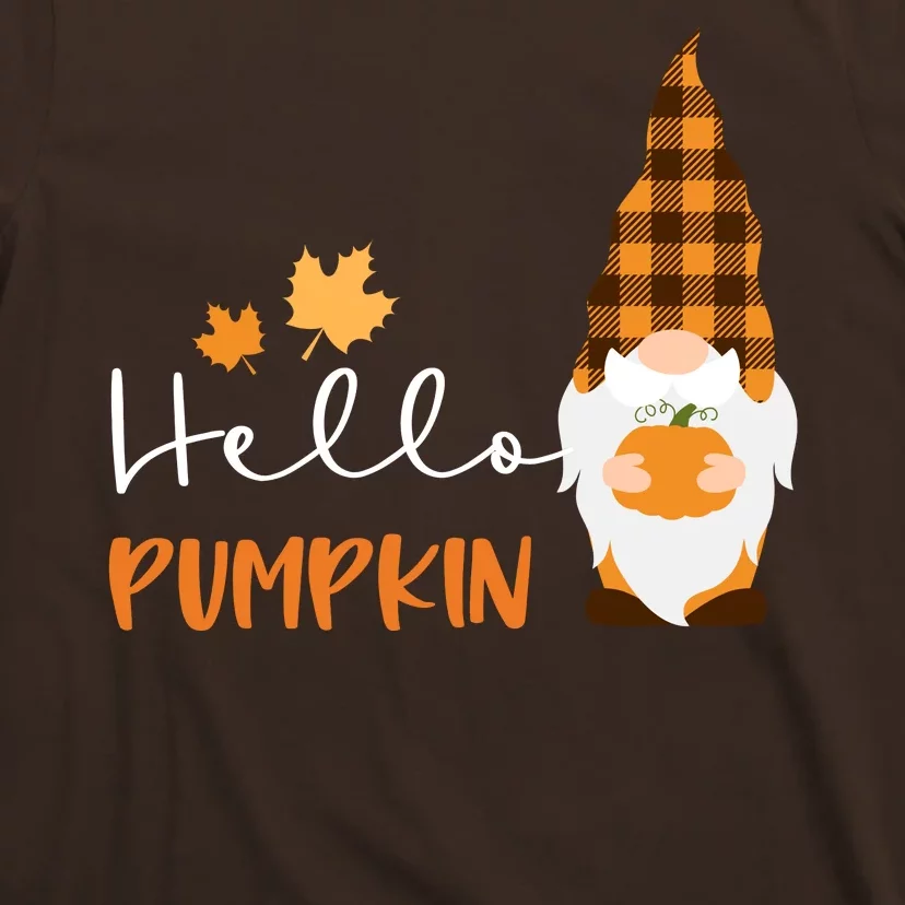 Hello Pumpkin Cute Gnome Fall Autumn T-Shirt