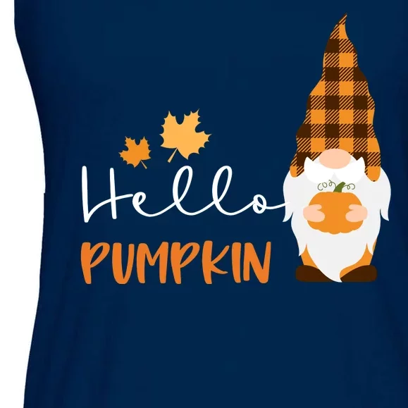 Hello Pumpkin Cute Gnome Fall Autumn Ladies Essential Flowy Tank