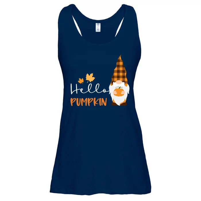 Hello Pumpkin Cute Gnome Fall Autumn Ladies Essential Flowy Tank