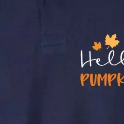 Hello Pumpkin Cute Gnome Fall Autumn Softstyle Adult Sport Polo