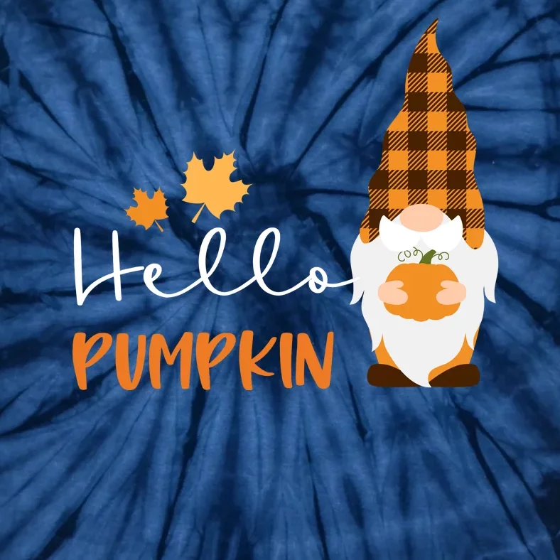 Hello Pumpkin Cute Gnome Fall Autumn Tie-Dye T-Shirt