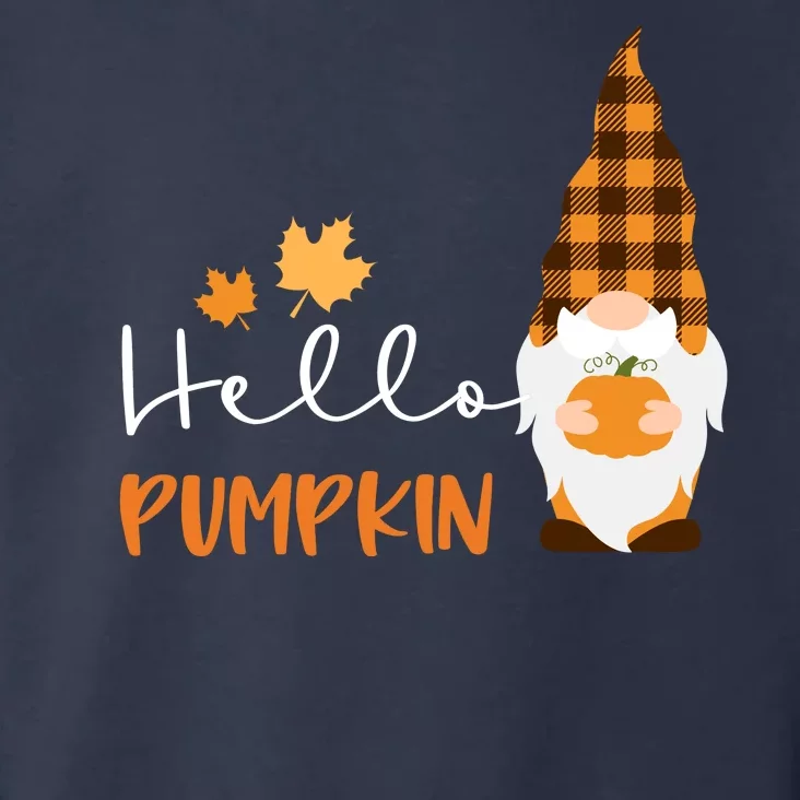 Hello Pumpkin Cute Gnome Fall Autumn Toddler Hoodie