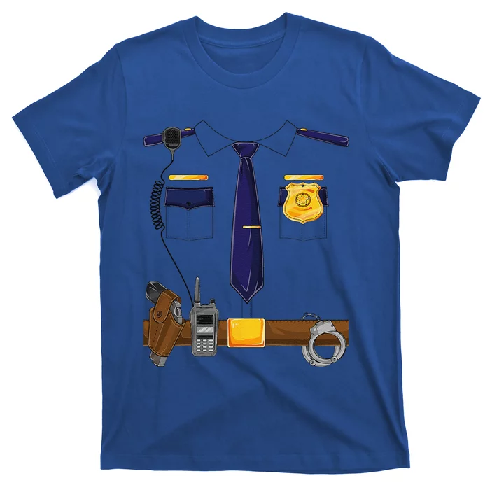 Halloween Police Costume Policeman Police Officer Funny T-Shirt