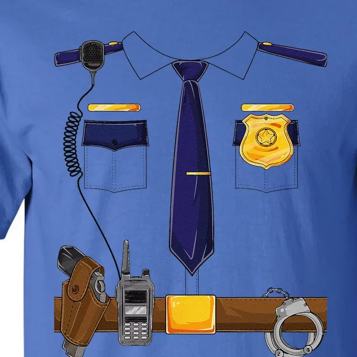 Halloween Police Costume Policeman Police Officer Funny Tall T-Shirt