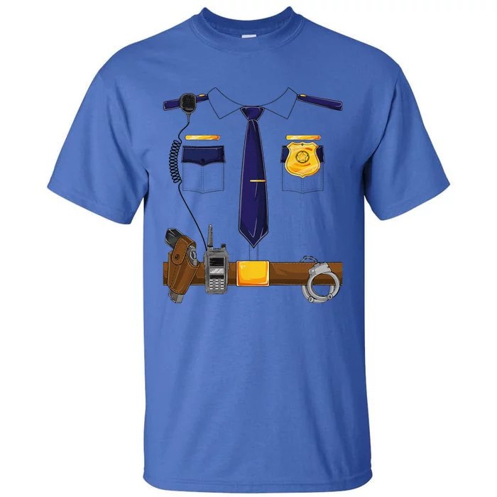 Halloween Police Costume Policeman Police Officer Funny Tall T-Shirt